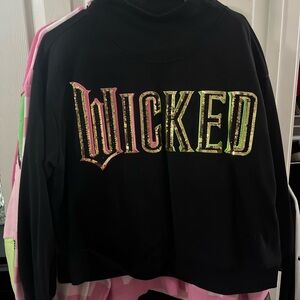 Queen of Sparkles NWT Wicked Sequin Sweatshirt and shorts SET size XS